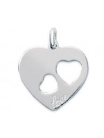 Pendentif Coeur 2 trous Argent