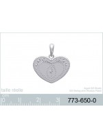 Pendentif Coeur Pointillés Argent