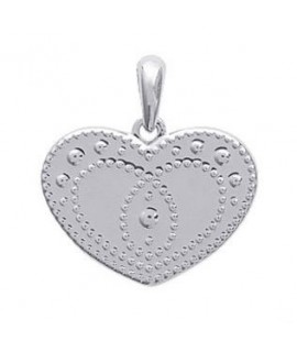 Pendentif Coeur Pointillés Argent