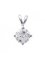 Pendentif Zirconium 8 mm Argent