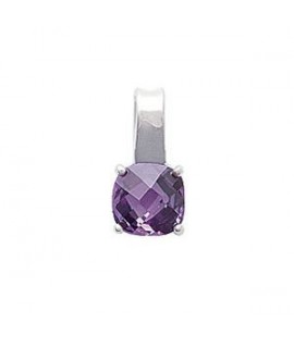 Pendentif Brillant Violet Argent