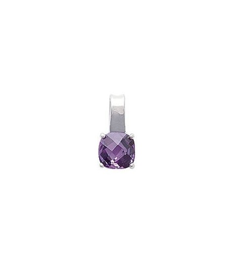 Pendentif Brillant Violet Argent