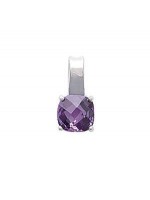 Pendentif Brillant Violet Argent