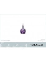 Pendentif Brillant Violet Argent