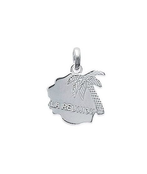 Pendentif Ile de la Réunion Argent