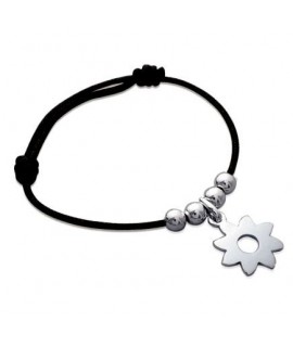 Bracelet Soleil 4 Perles Argent