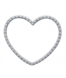 Pendentif grand coeur brillant