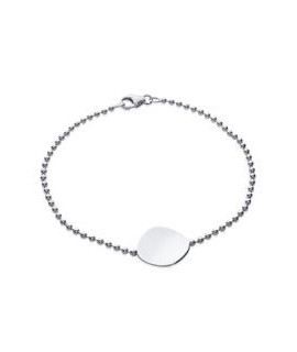 Bracelet boules médaille ondulée