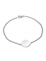 Bracelet boules médaille ondulée