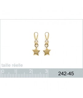 Boucles d'oreilles Etoiles plaqué or