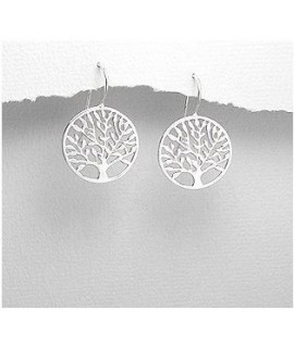 Boucles d'oreilles arbre de vie 18 mm