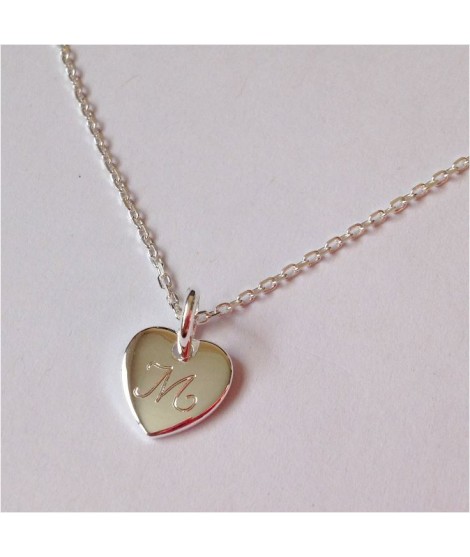 Collier petit coeur à graver