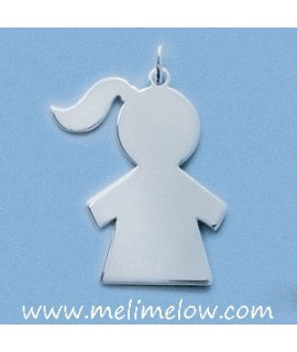 Pendentif à graver • fille • argent