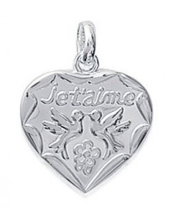 Pendentif coeur oiseaux