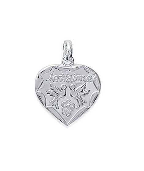 Pendentif coeur oiseaux