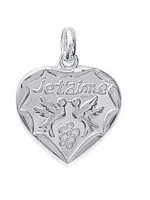 Pendentif coeur oiseaux