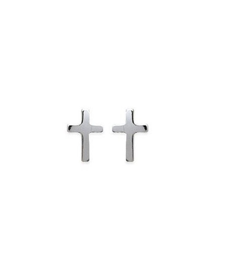 Boucles d'oreilles Petites Croix Argent