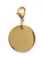 Charm Médaille à Graver plaqué or