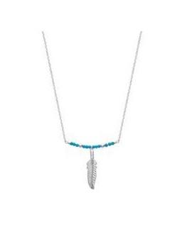 Collier Indien Plume Argent