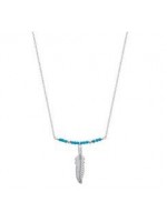 Collier Indien Plume Argent