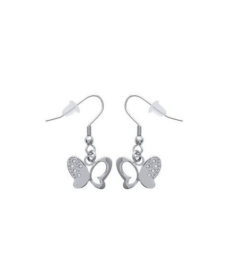 Boucles d'oreilles Papillon Acier