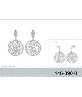 Boucles d'oreilles Médailles Acier