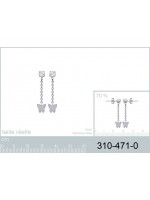 Boucles d'oreilles Papillon Zirco Acier