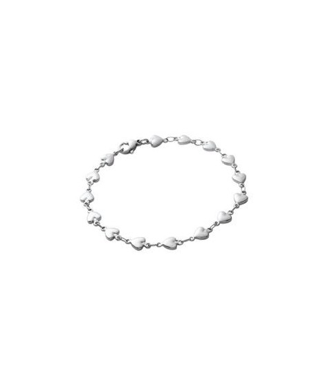 Bracelet Coeurs Acier 18 cm