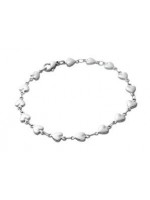 Bracelet Coeurs Acier 18 cm