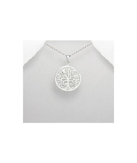 Pendentif Arbre de Vie Soleil Lune