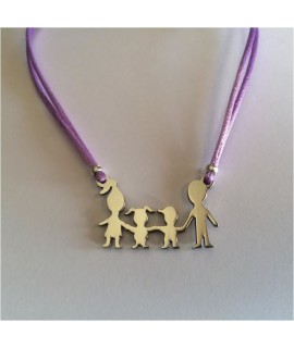 Collier Famille Acier