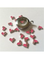 Charm flottant Coeur Rose