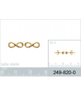 Boucles d'oreilles Infini plaqué or