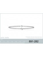 Bracelet élastique perles argent