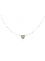 Collier transparent coeur nacre