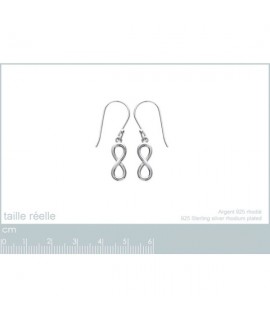 Boucles d'oreilles Infini Argent