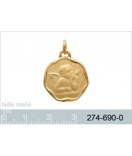 Médaille Ronde Ange plaqué or
