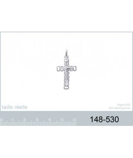 Pendentif Croix 24 x 15 mm Argent