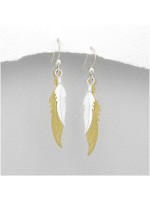 Boucles d'oreilles double plumes