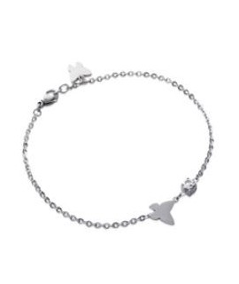 Bracelet Papillon Zirco Acier