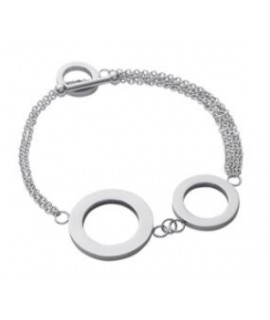 Bracelet acier double bulle