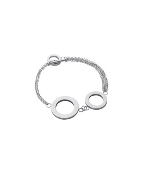 Bracelet acier double bulle