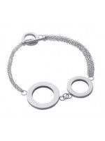 Bracelet acier double bulle