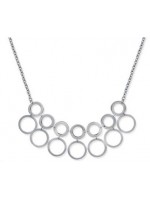 Collier acier bulles 2 rangs