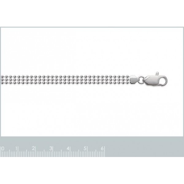 Bracelet Argent Sterling Trois Rangs Avec Perles - Occasion, Bijou Argenté