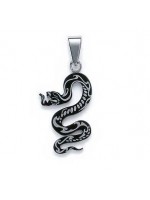 Pendentif serpent acier