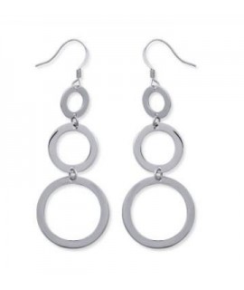 Boucles d'oreilles 3 bulles acier