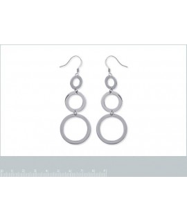 Boucles d'oreilles 3 bulles acier