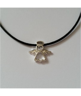 Collier Ange Argent sur cordon