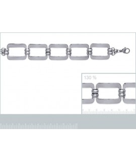 Bracelet rectangles acier